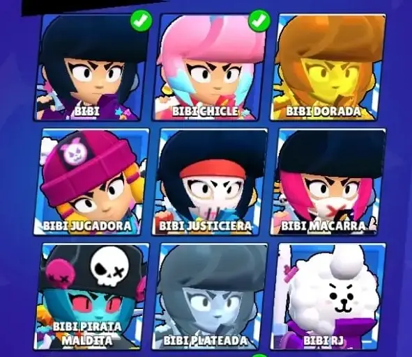 skins de bibi de brawl stars