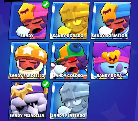 skins de Sandy de Brawl Stars