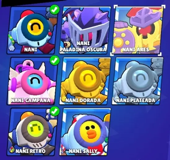 skins de Nani de Brawl Stars